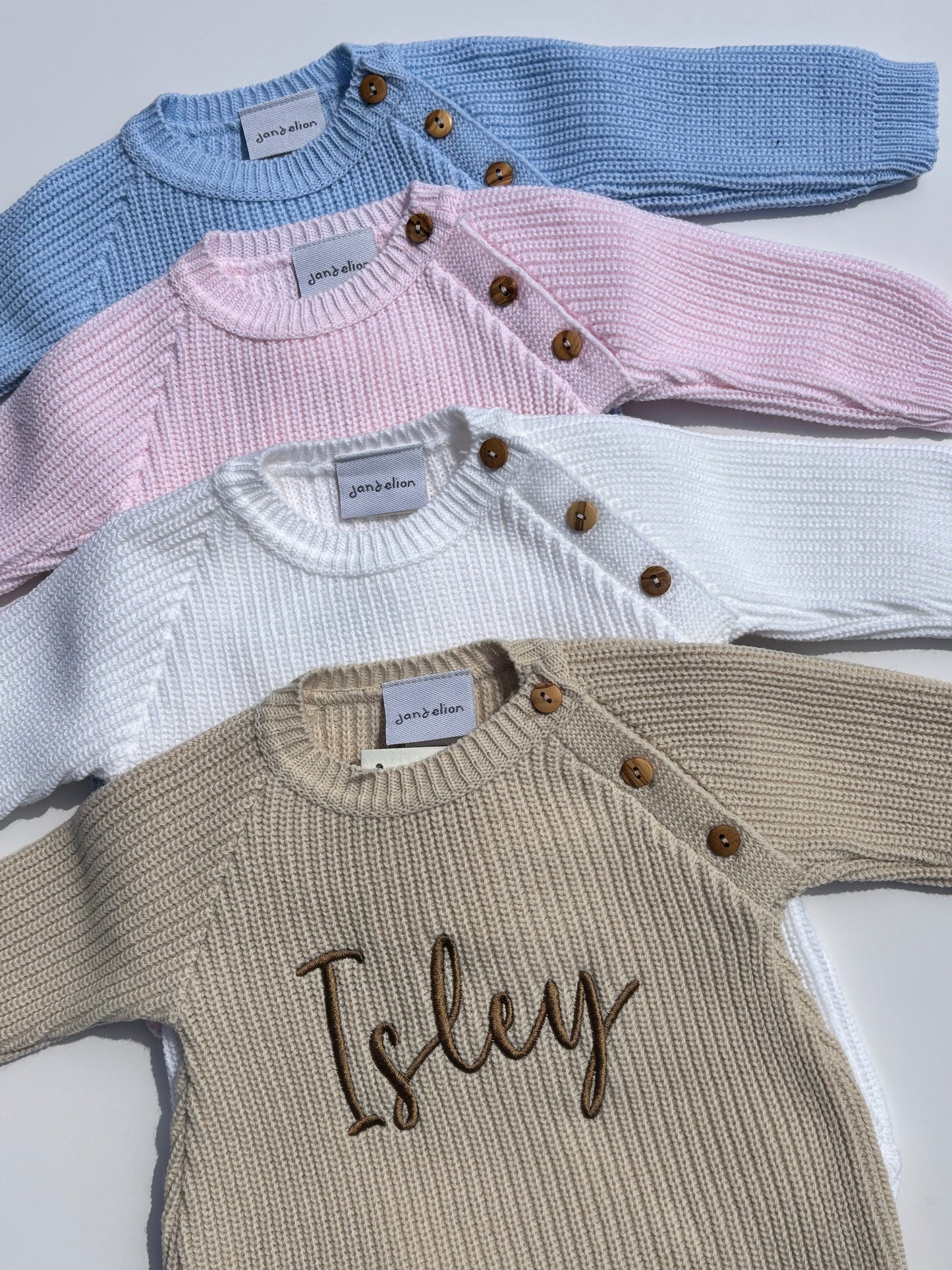 Personalised Embroidered Knitted Romper