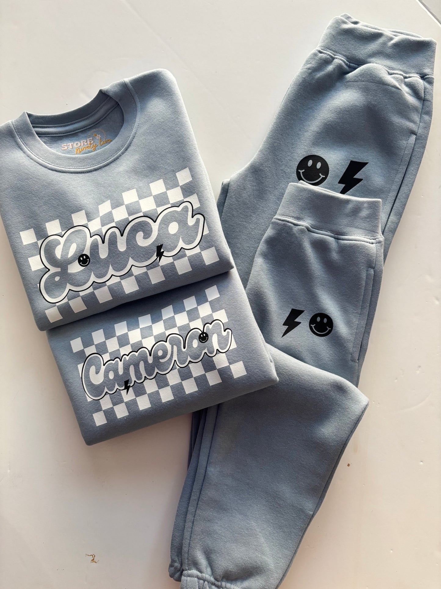 Personalised checkerboard tracksuit