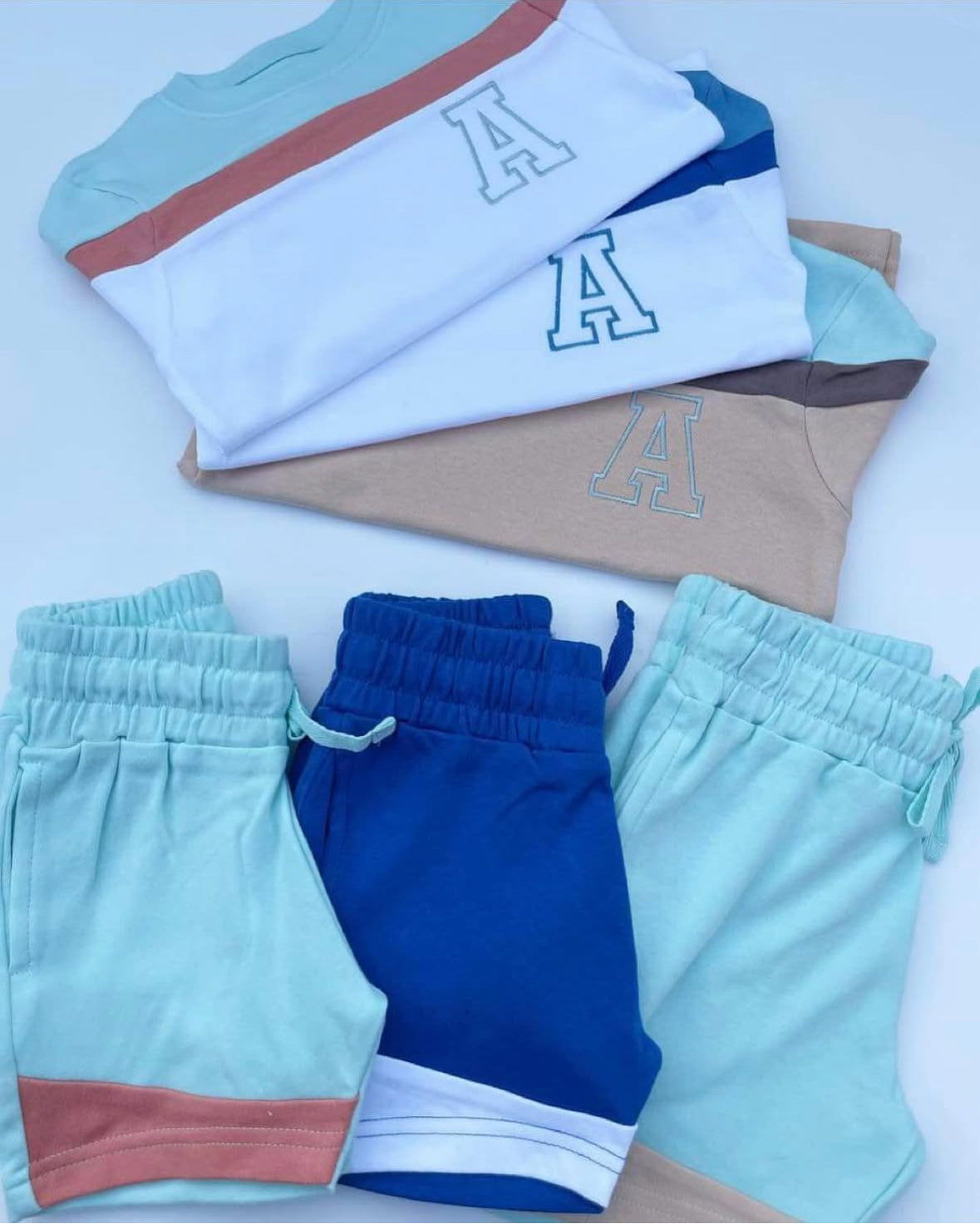 Personalised Block Colour Short Set