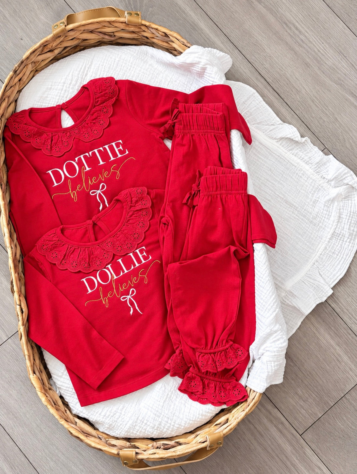 Personalised Believes Frill pyjamas