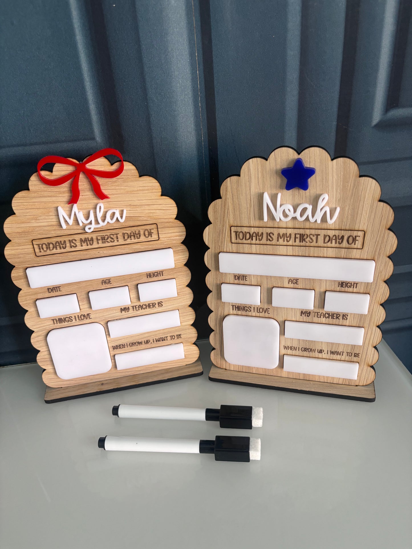 Personalised First Day of School board