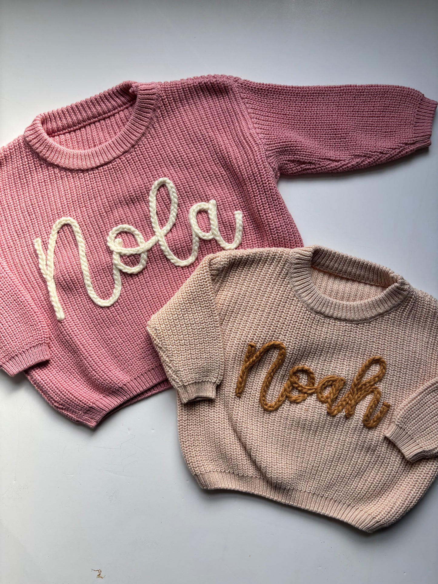 Personalised Hand Embroidered Knitted Jumper