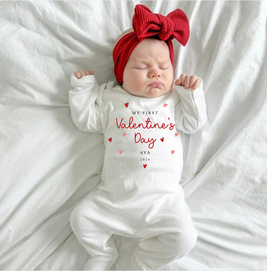 My First Valentines Day Sleepsuit