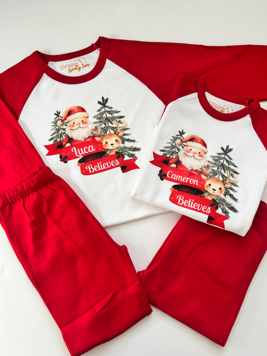 Personalised Santa "Believes" Pyjamas