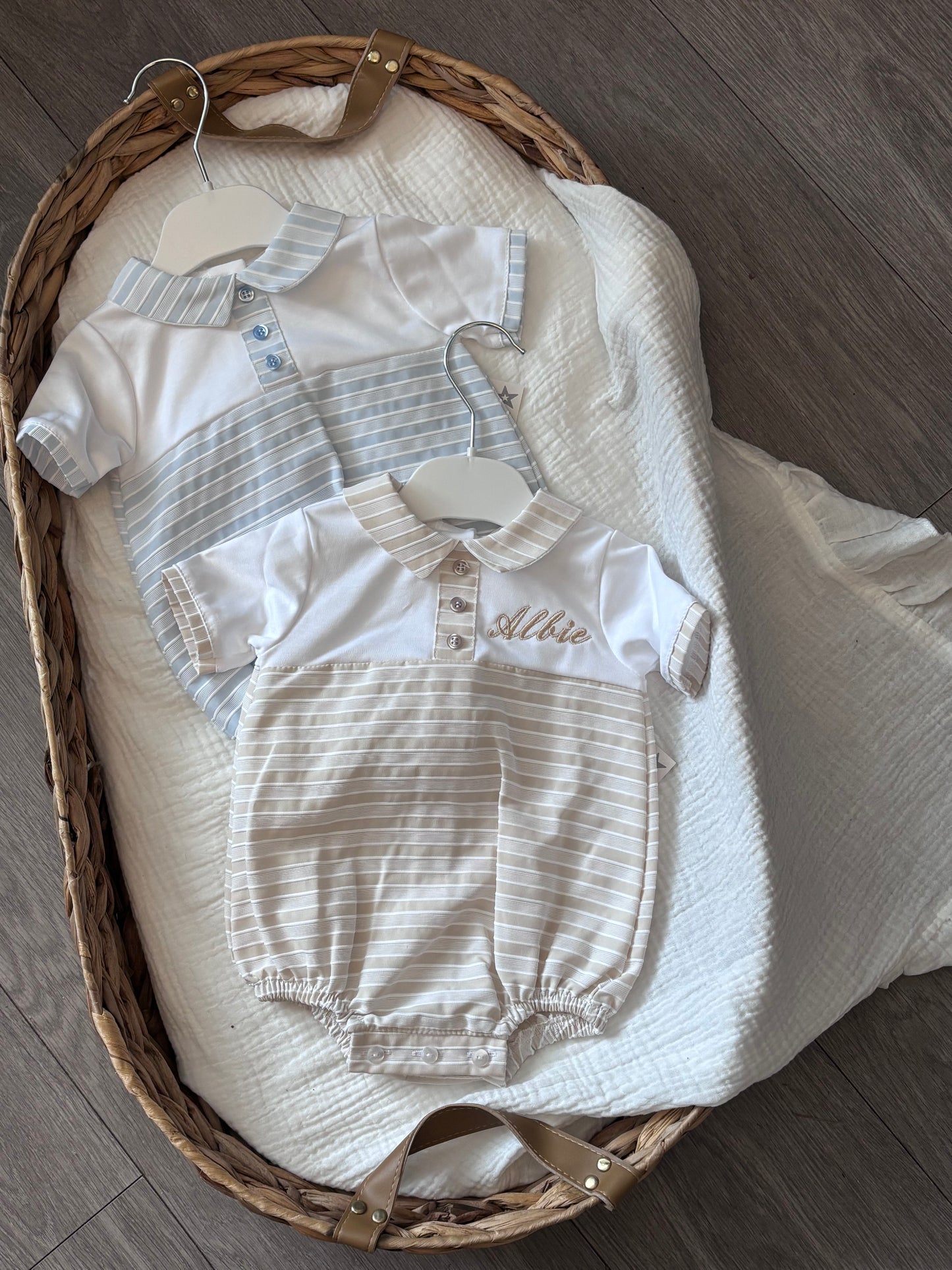 Personalised Embroidered Peter Pan Romper