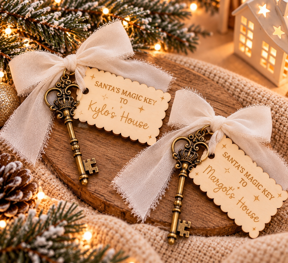 Personalised Wooden Santas Magic Key