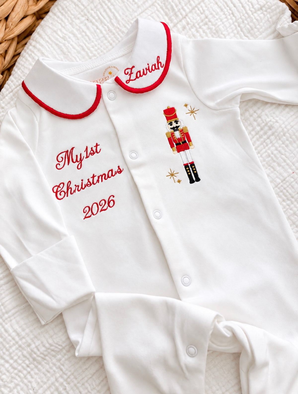 Personalised Nutcracker 1st Christmas Babygrow