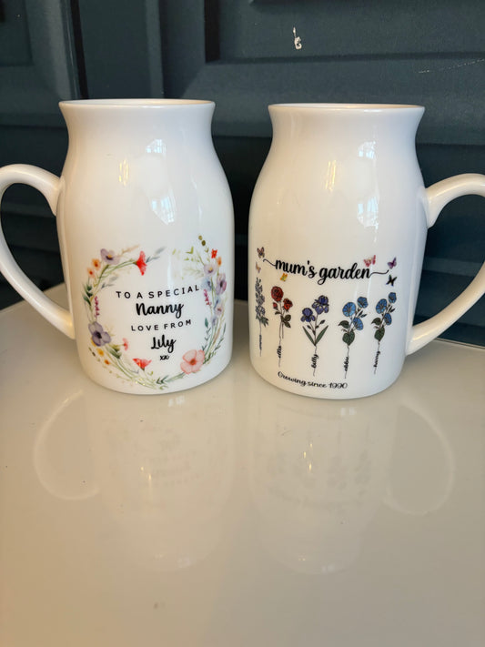 Personalised Flower Jug