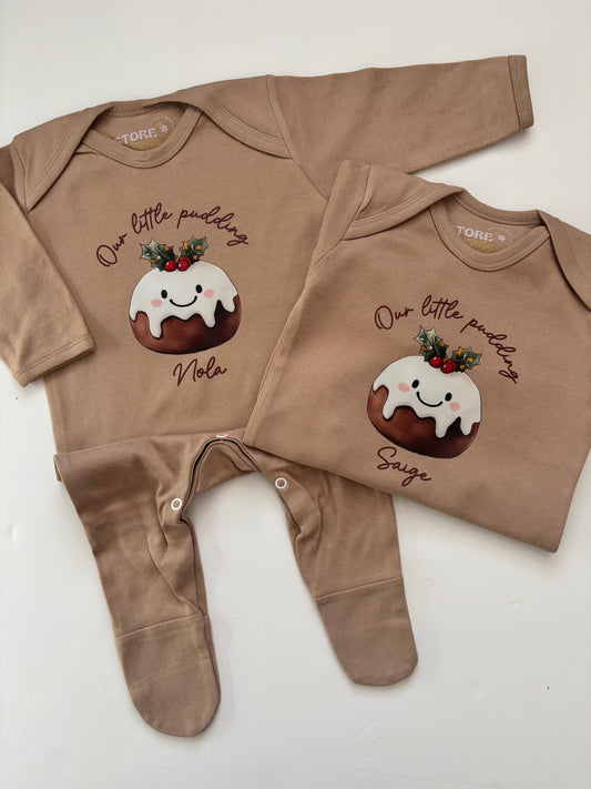 Our little pudding Personalised Romper