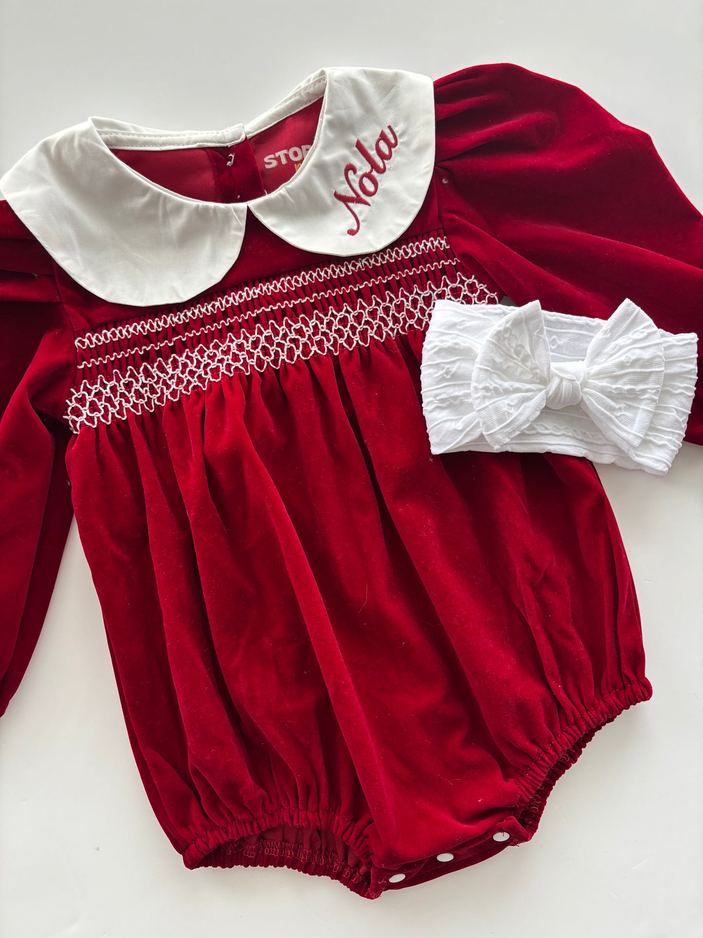 Personalised Velvet Christmas Romper