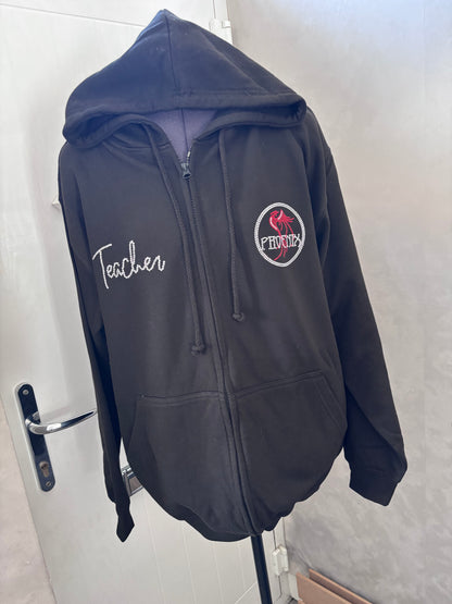 Phoenix Rhinestone Zip Up Hoody