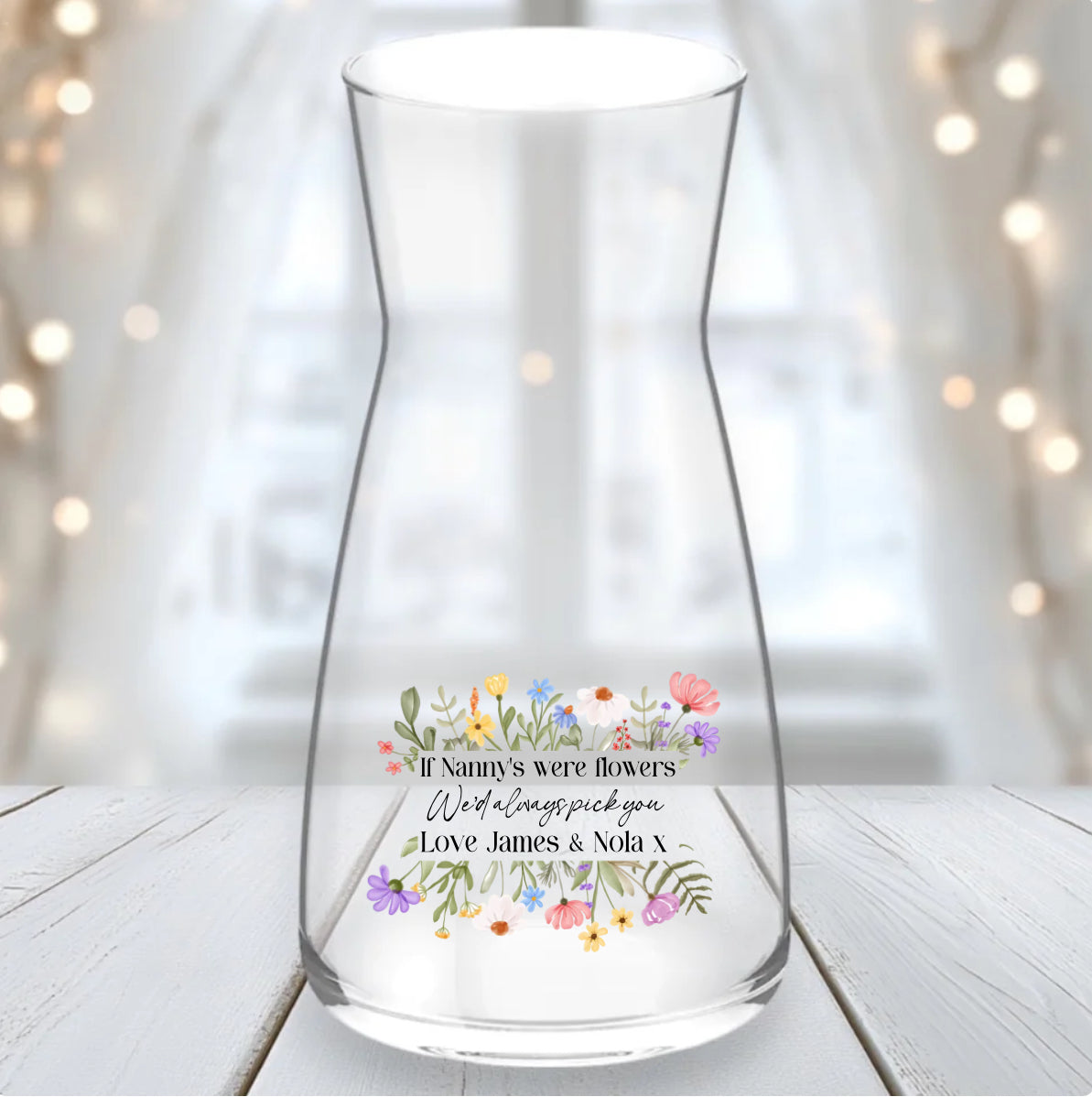 If “ name” Were Flowers Personalised Vase