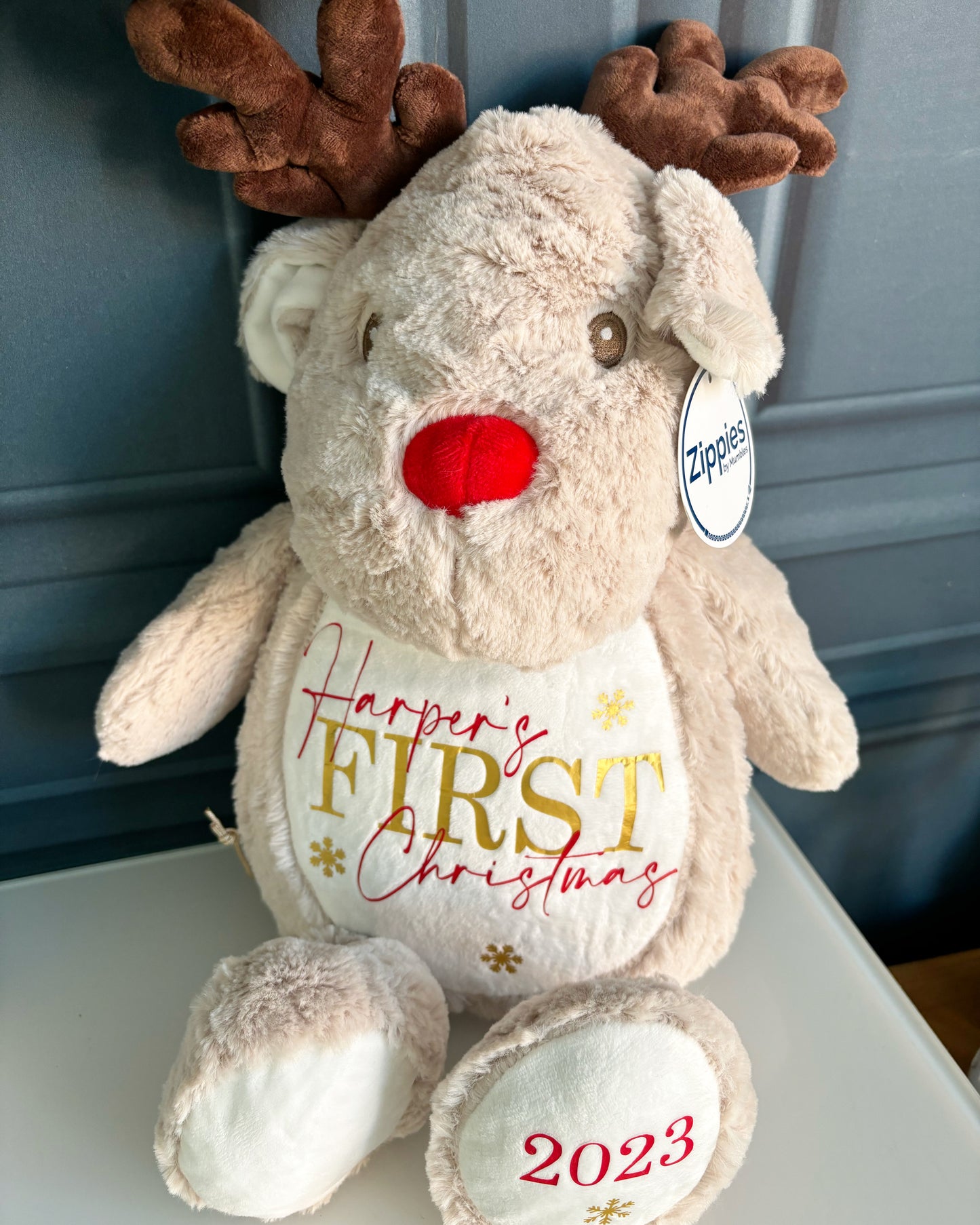 Personalised Christmas Reindeer Teddy