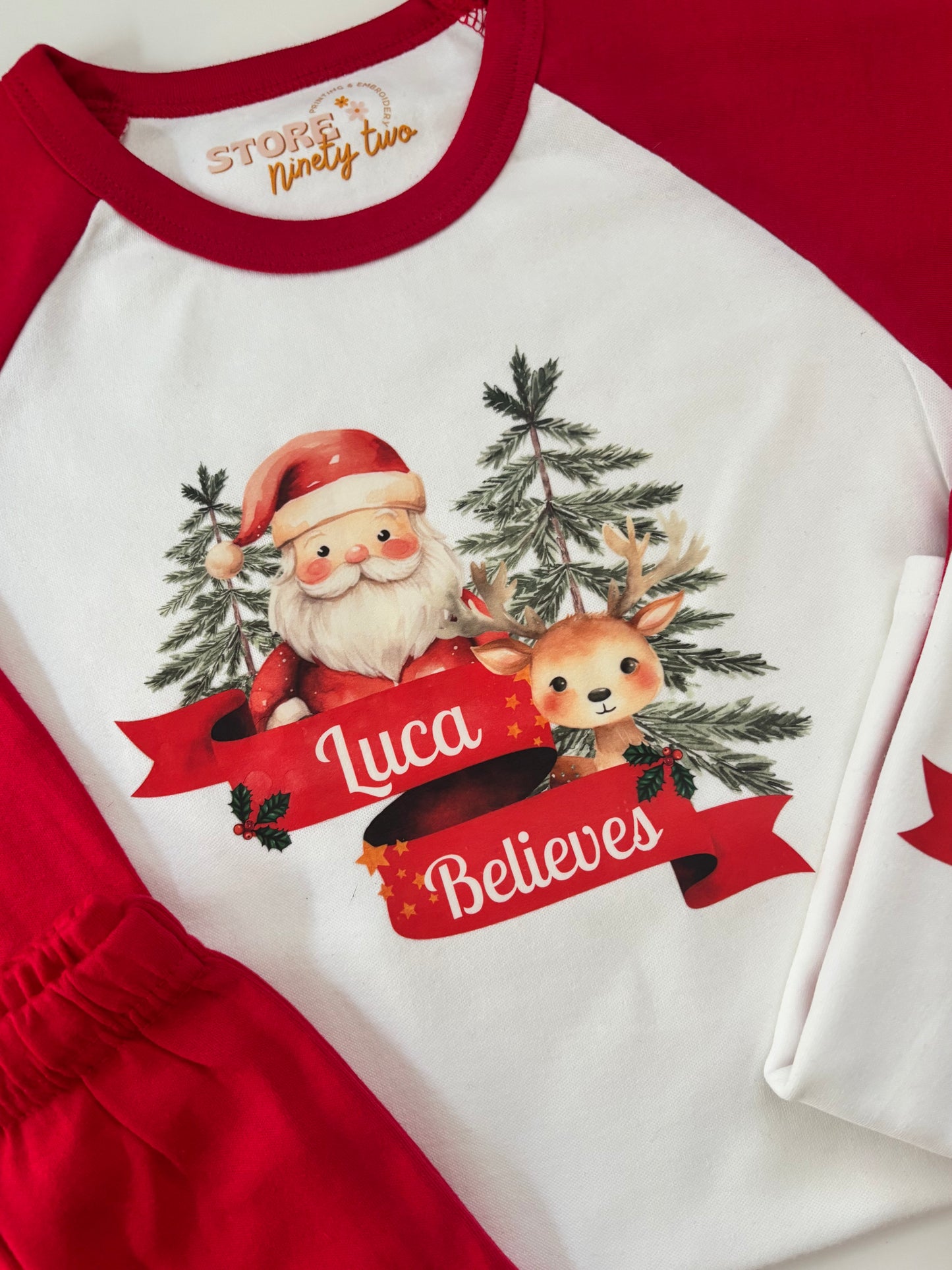 Personalised Santa "Believes" Pyjamas