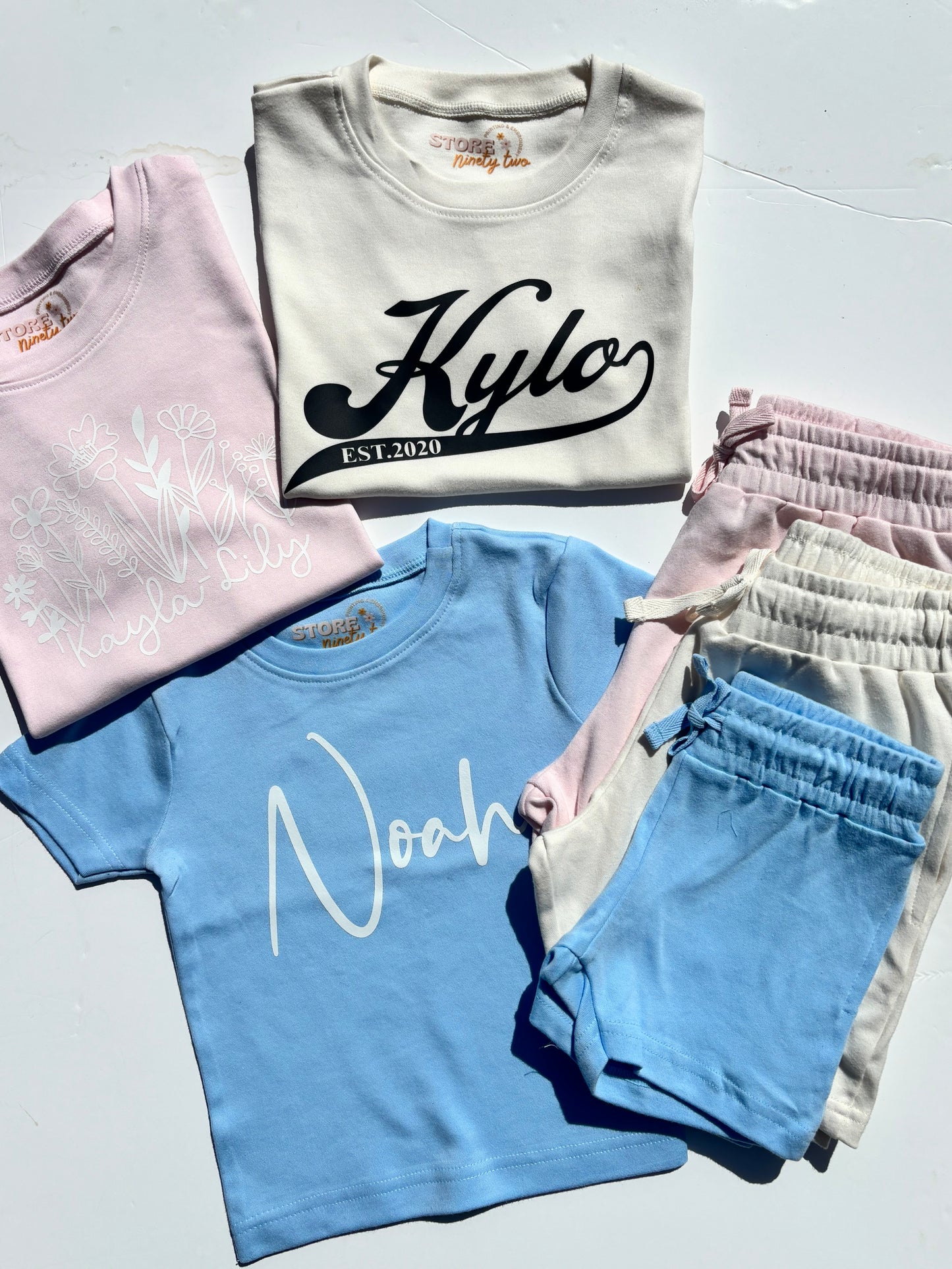 Personalised Cotton Shorts & T-Shirt Set