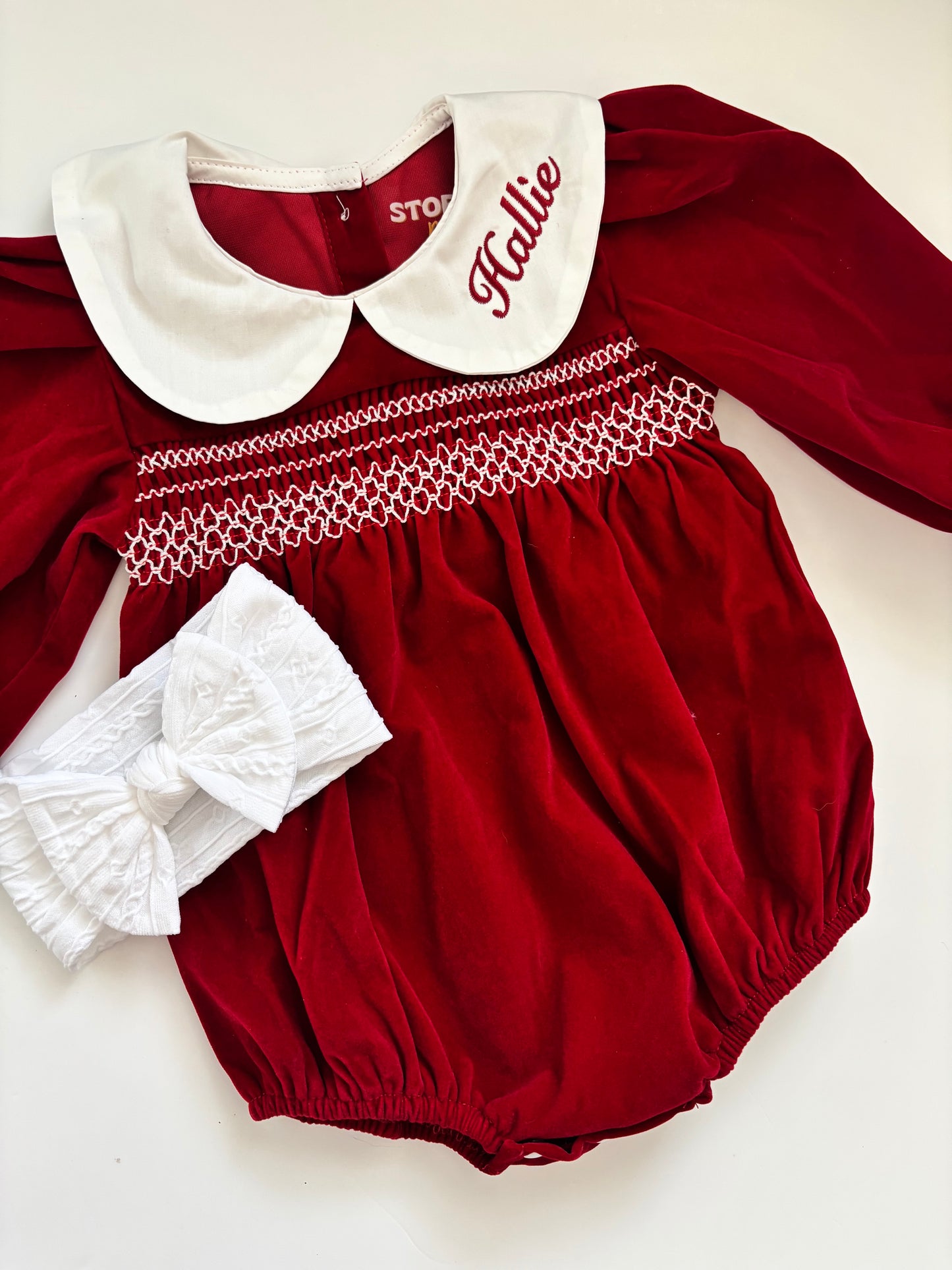 Personalised Velvet Christmas Romper