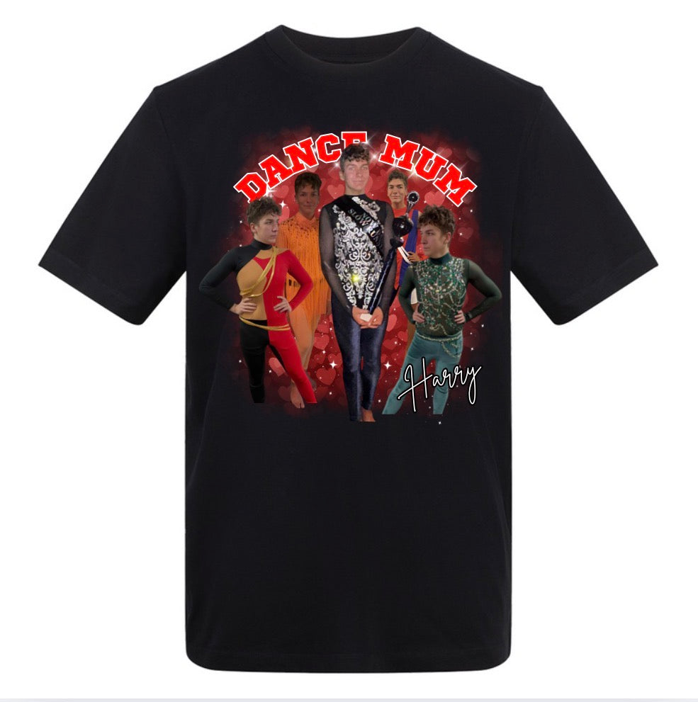 Dance mum photo collage t-shirt