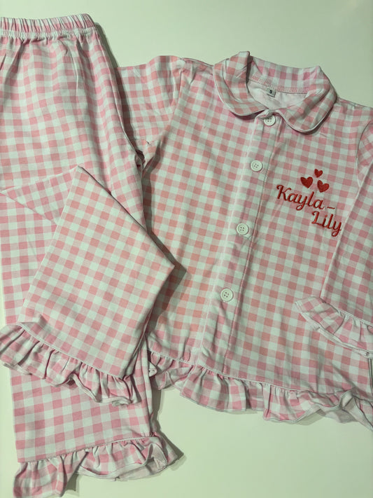 Personalised Gingham Pyjamas