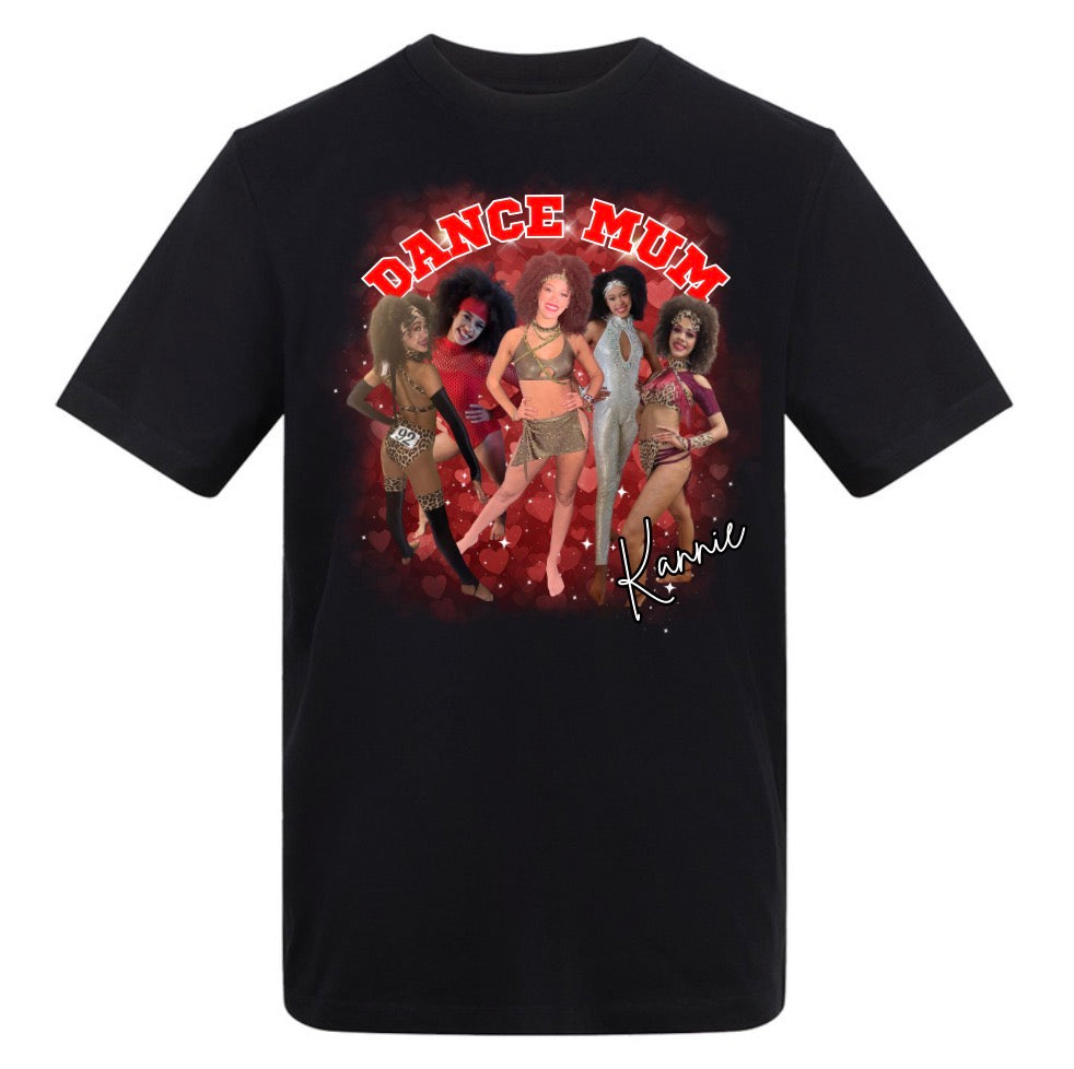 Dance mum photo collage t-shirt