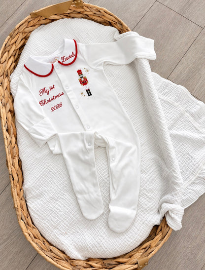 Personalised Nutcracker 1st Christmas Babygrow