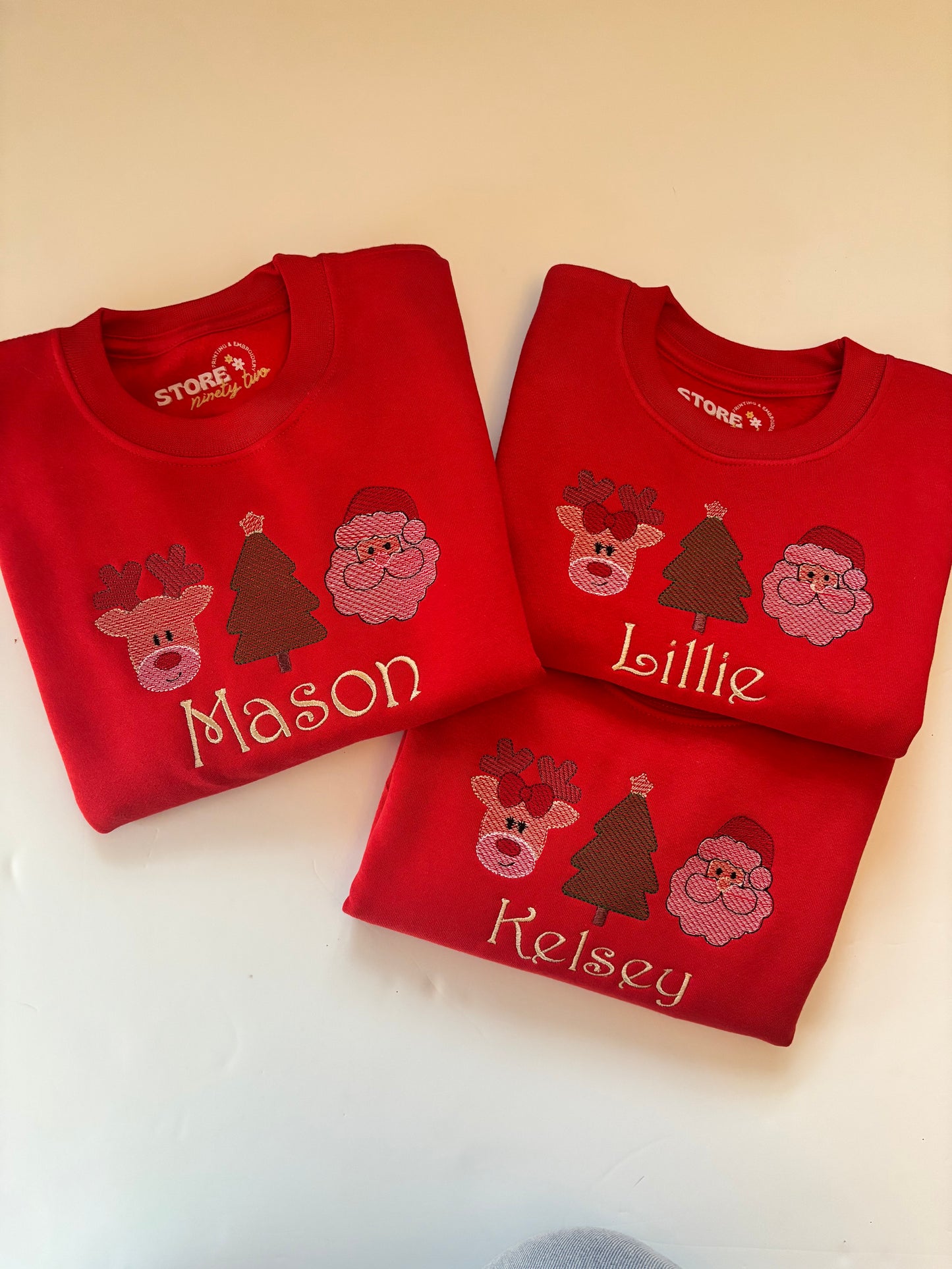 Personalised embroidered Christmas sweatshirt