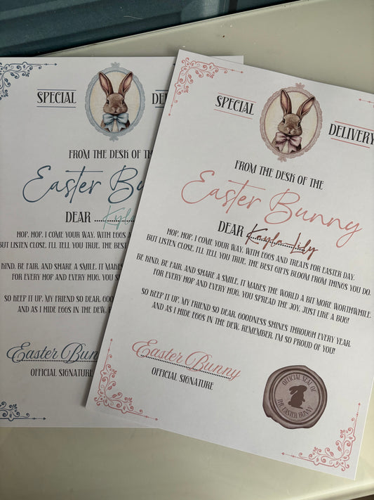 Vintage Bunny Easter Certificate