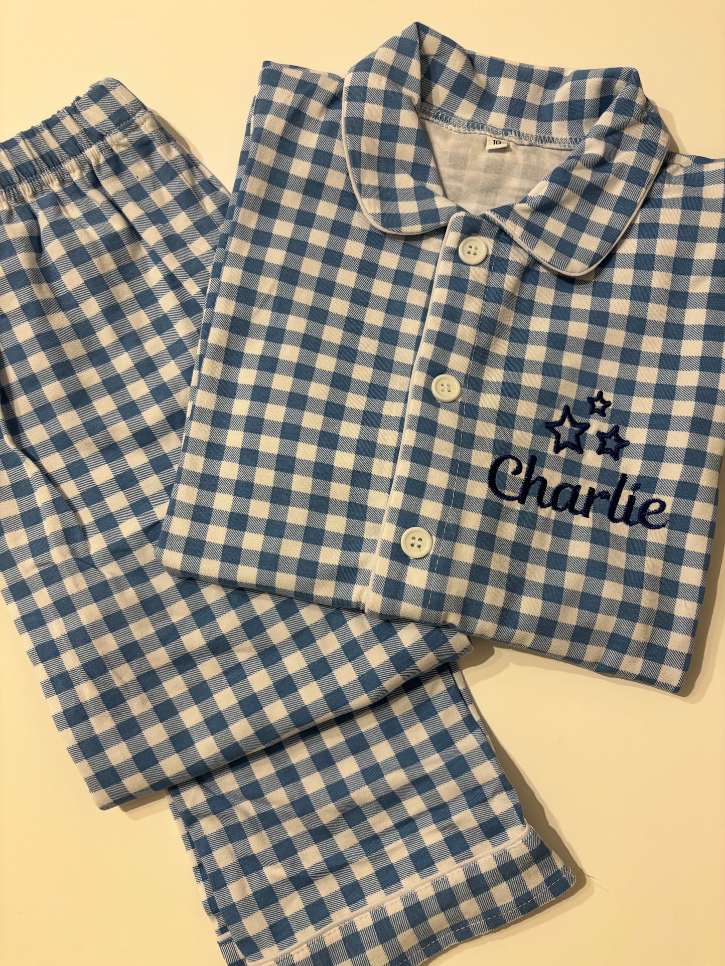 Personalised Gingham Pyjamas