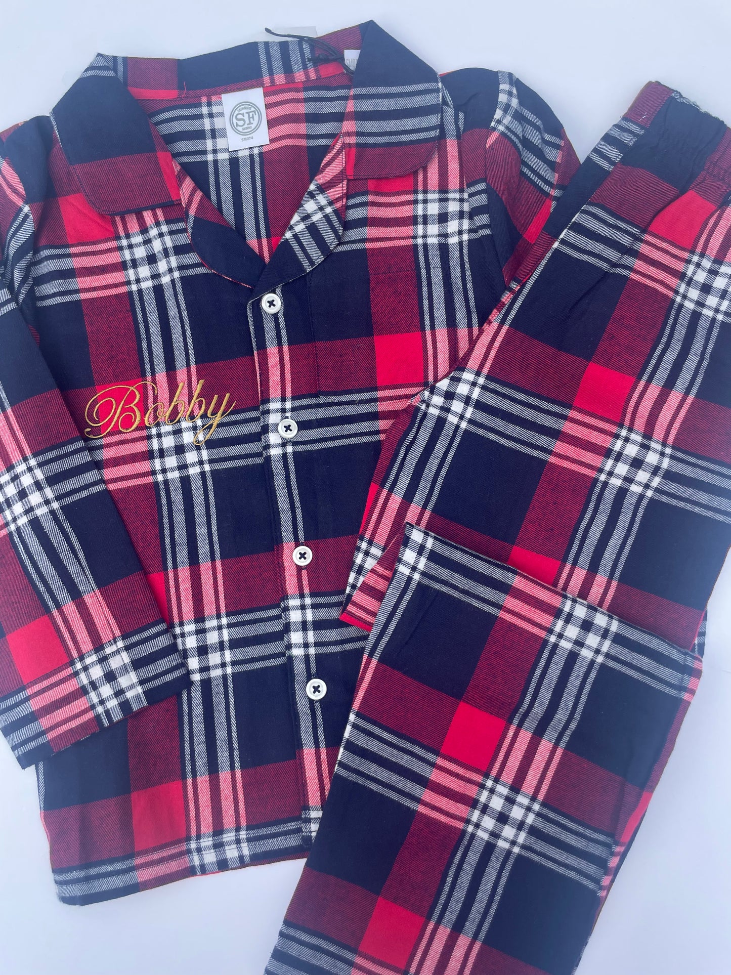 Personalised Tartan Christmas Pyjamas