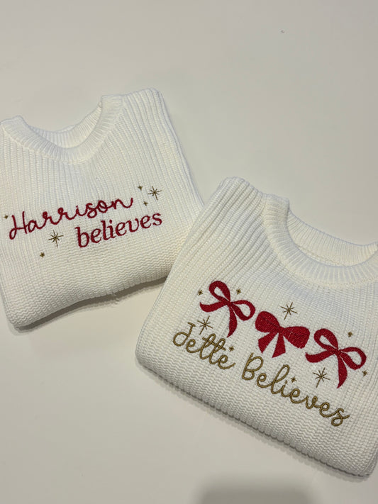 Personalised Knitted Christmas Jumper