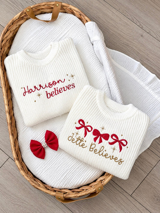 Personalised Knitted Christmas Jumper