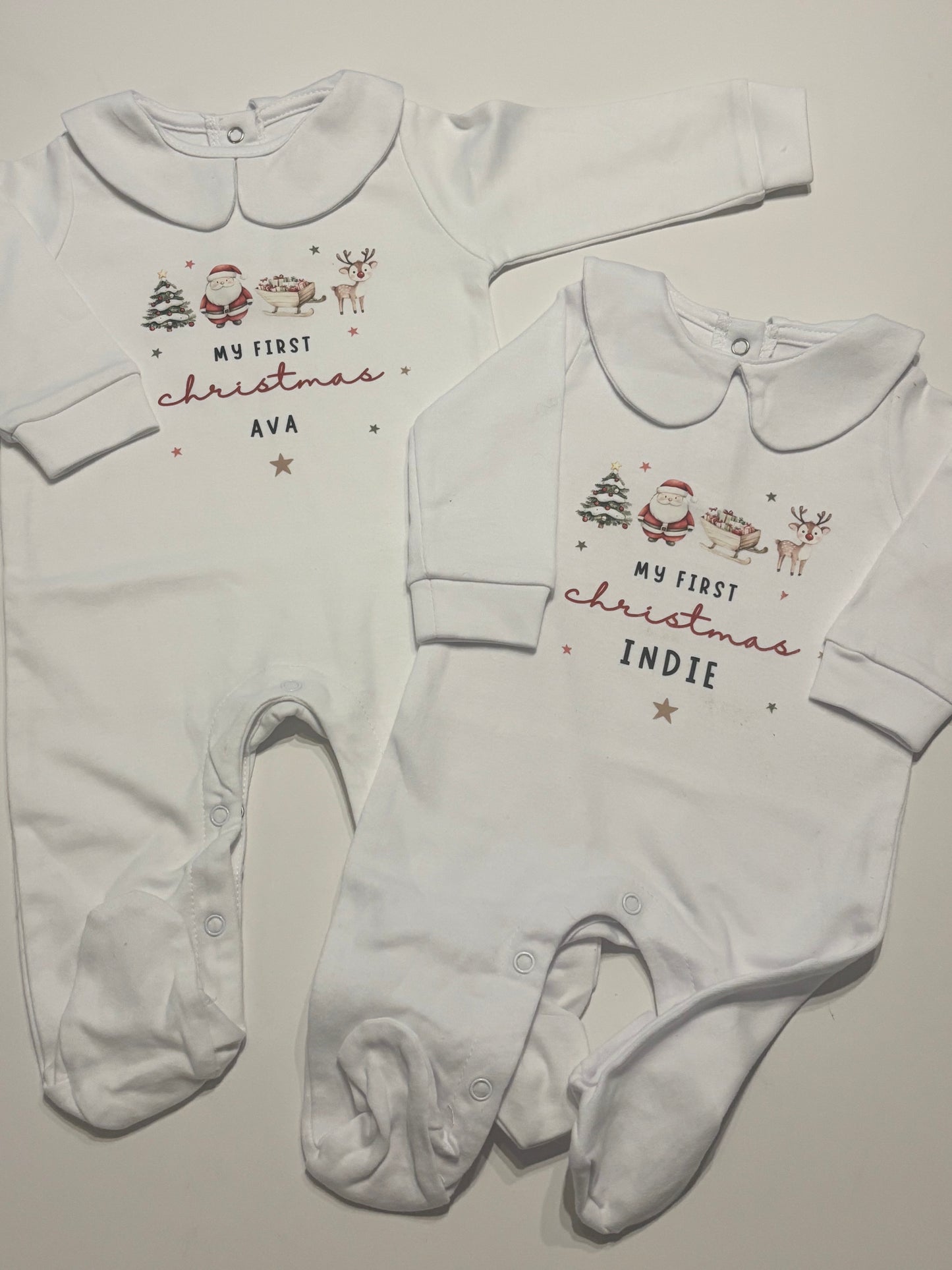 Personalised 1st Christmas babygrow