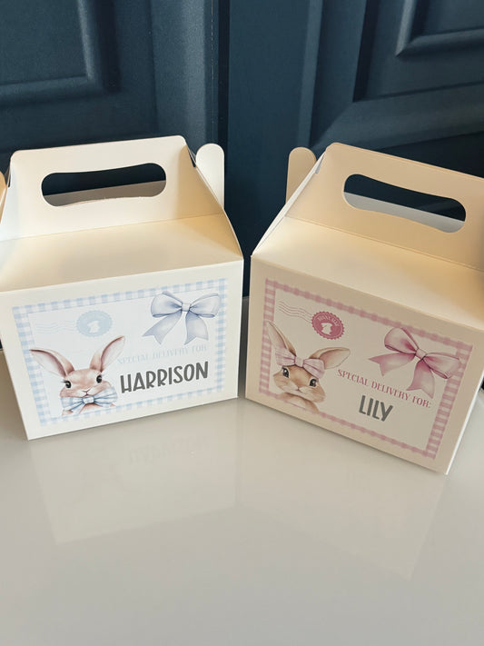 Gingham Bunny Easter Treat Box