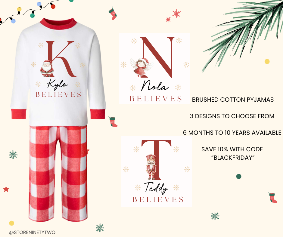 Personalised Checked Christmas Pyjamas