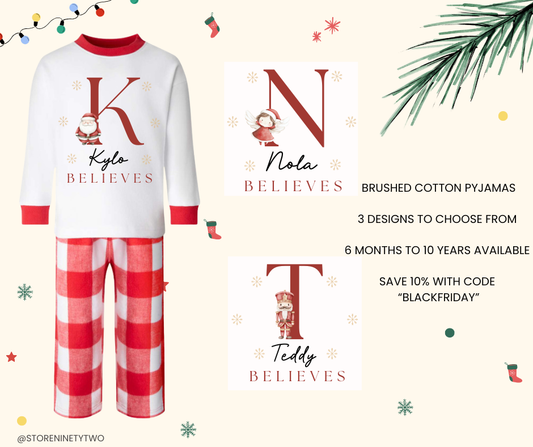 Personalised Checked Christmas Pyjamas