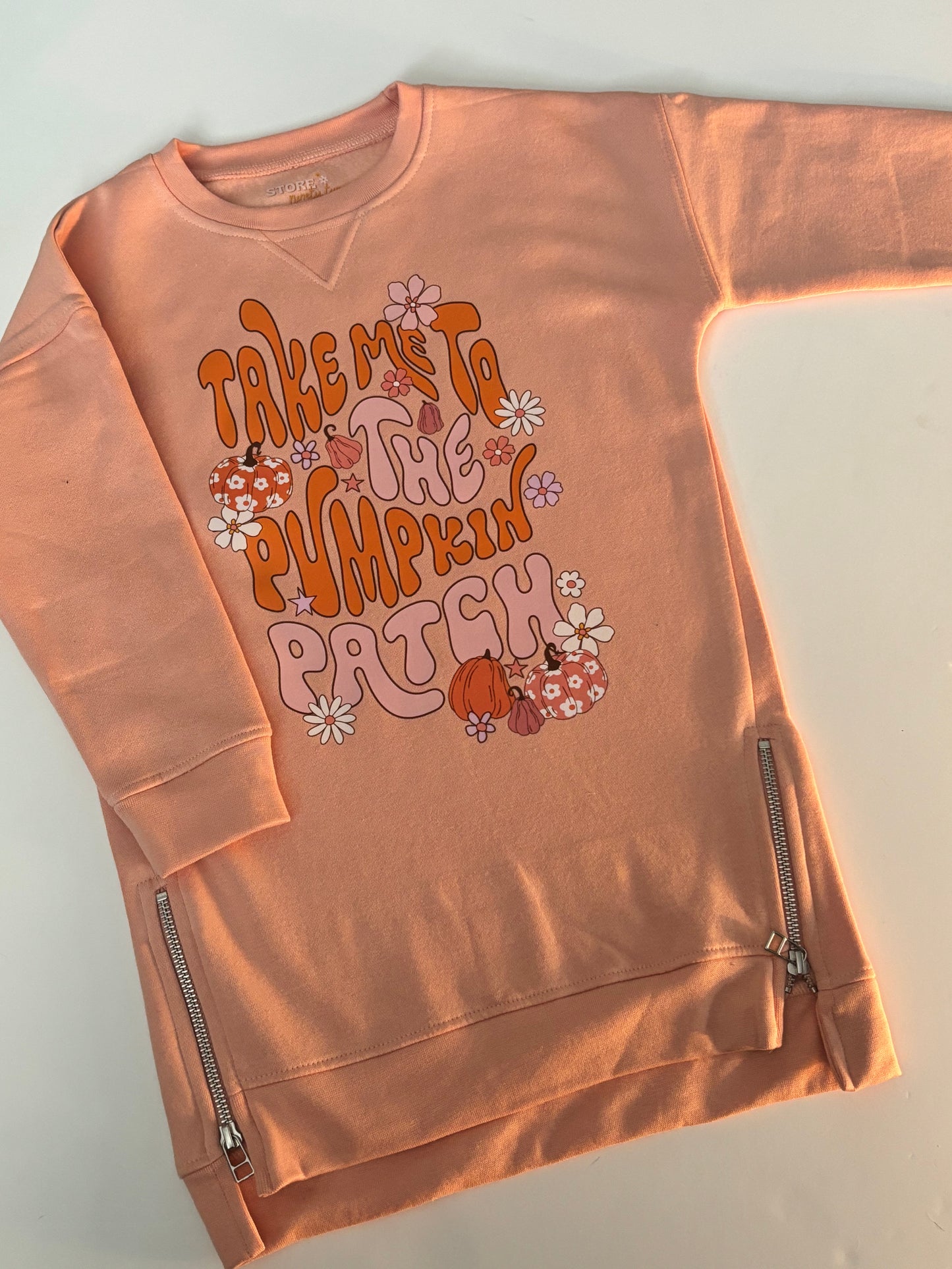 Pumpkin patch sweatshirt dress