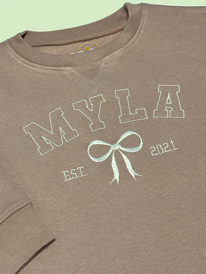 Personalised embroidered jumper dress