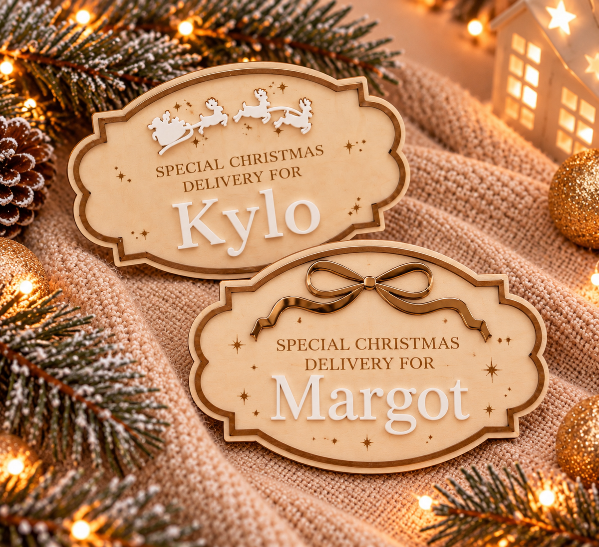 Personalised Wooden Christmas Crate Plaque
