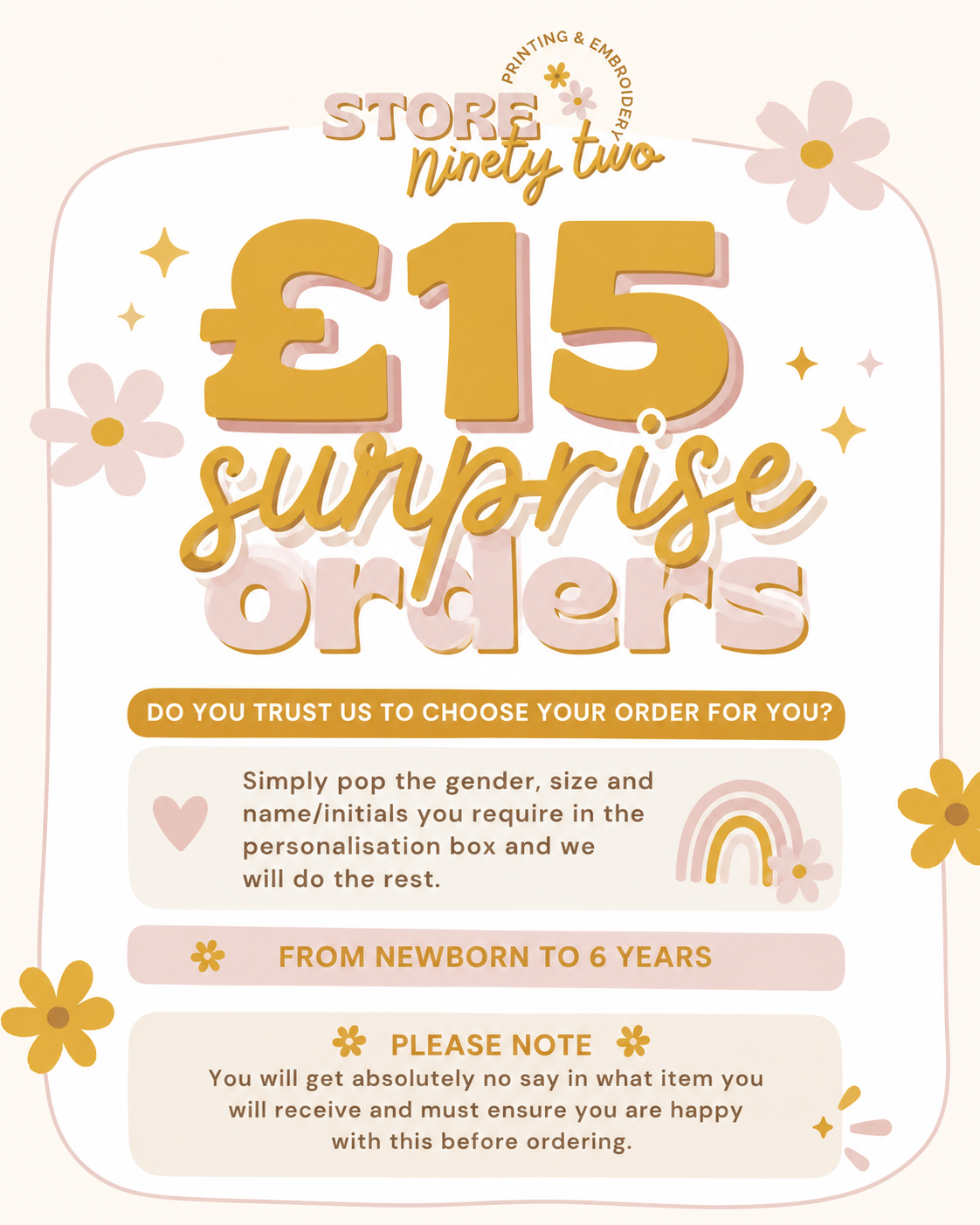 £15  Surprise Order