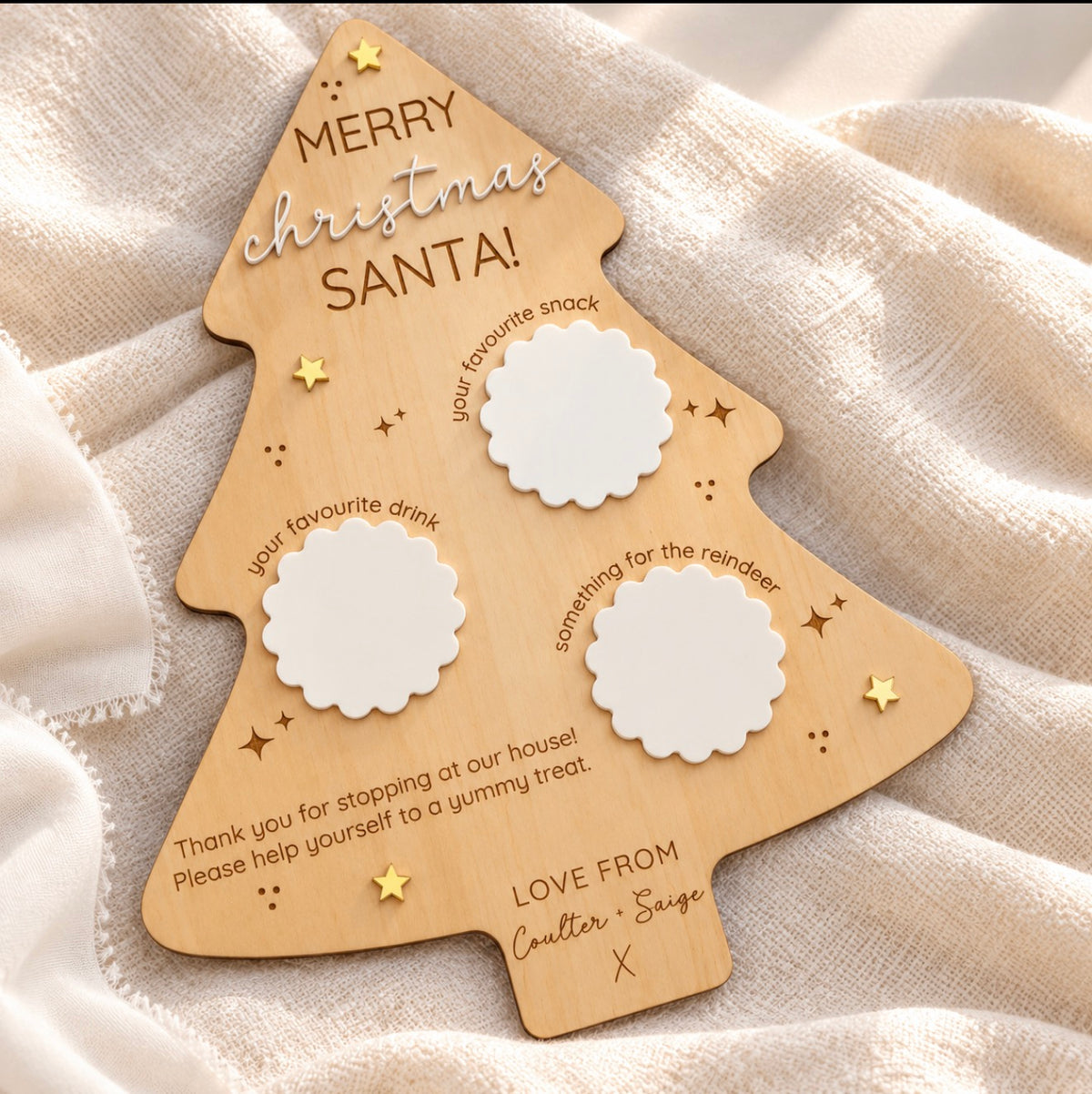 Personalised Christmas Tree Treat board