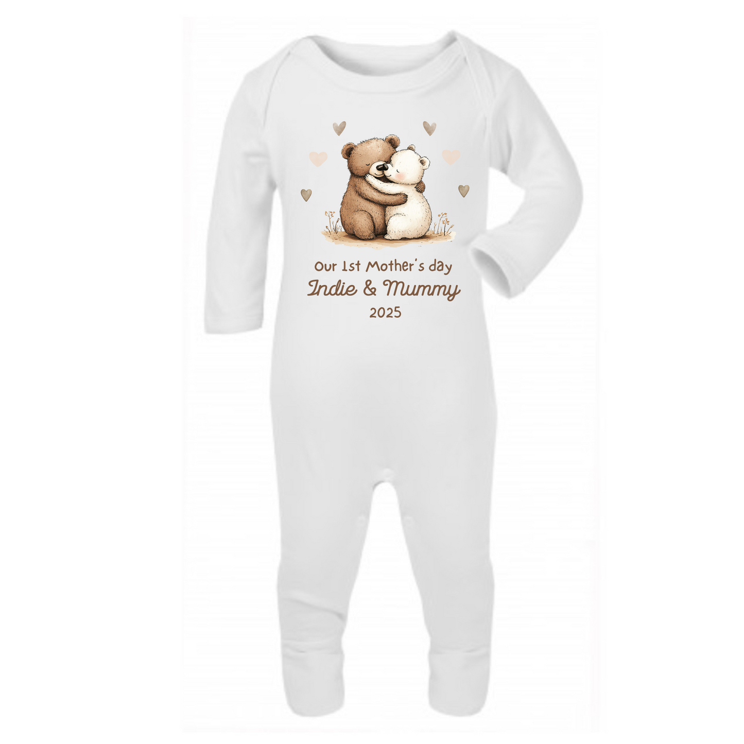 Personalised Mummy & Me Bear Babygrow