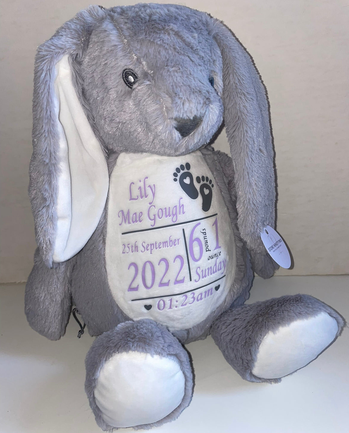 Personalised Birth Detail Bunny