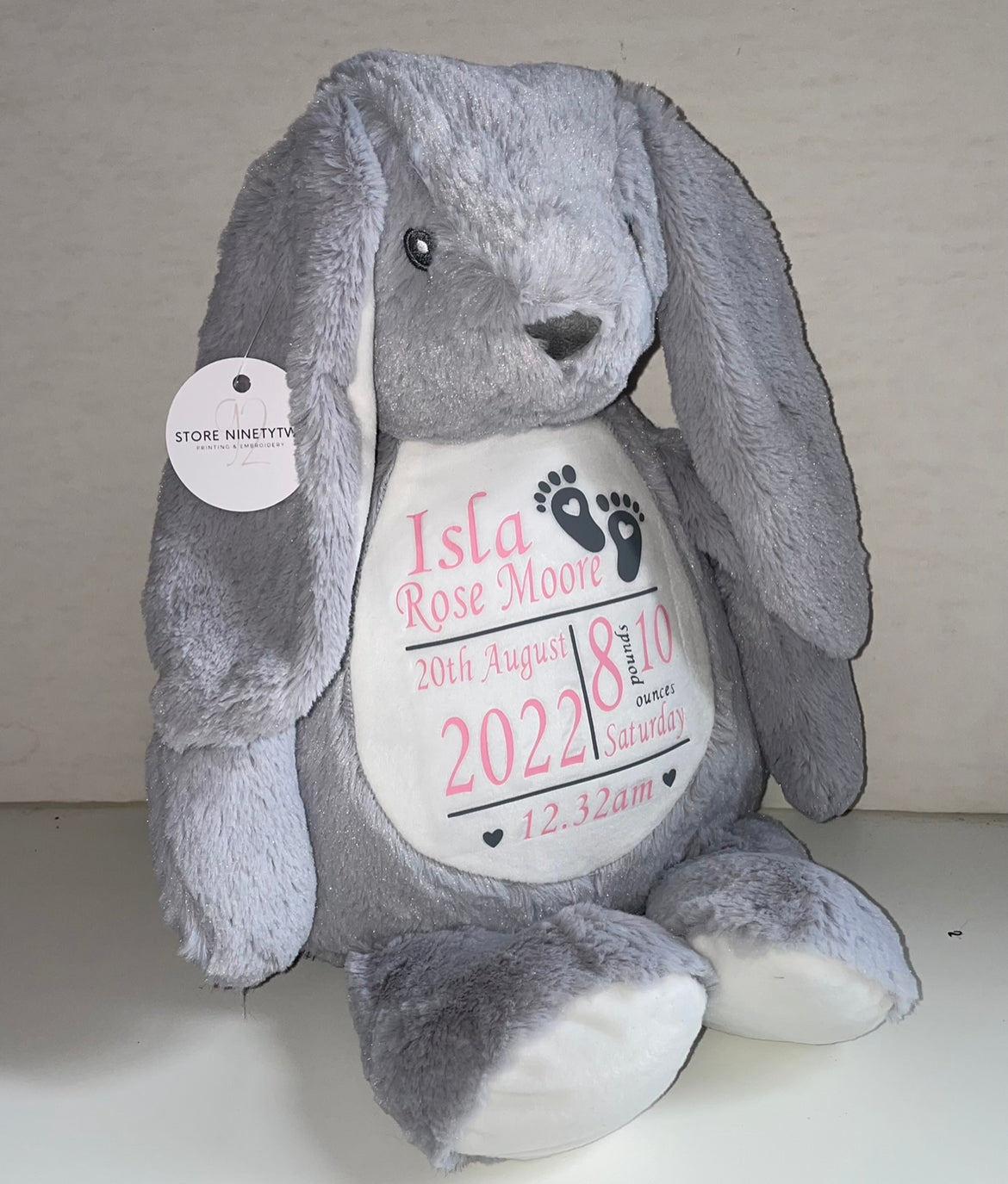 Personalised Birth Detail Bunny