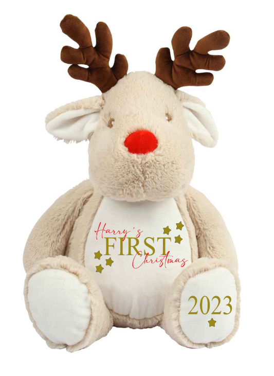 Personalised Christmas Reindeer Teddy