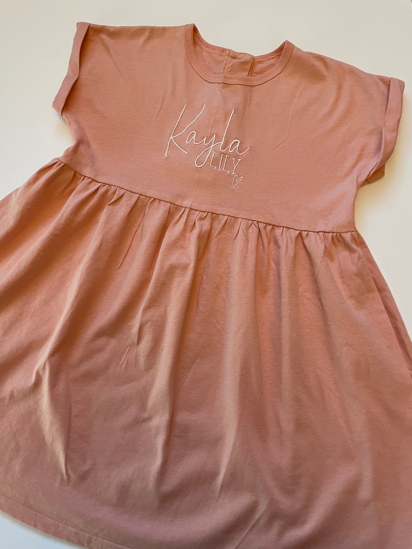 Personalised Embroidered cotton summer dress