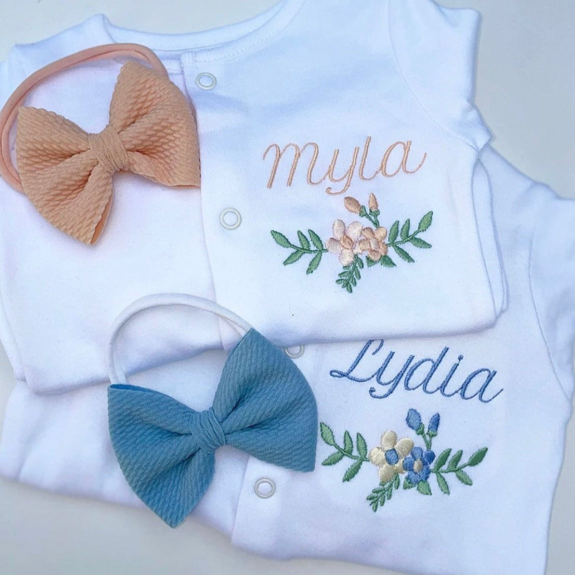 Personalised Flower Babygrow